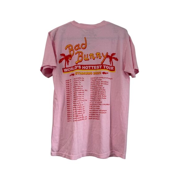 Bad Bunny Pink Un Verano Sin Ti Worlds Hottest Tour 2022 Tshirt Unisex Small - Picture 5 of 5